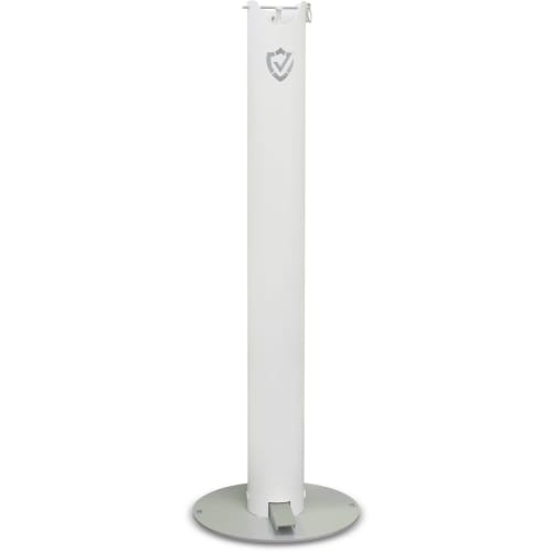 Pedal Activated Shield Sanitizer Dispenser, White